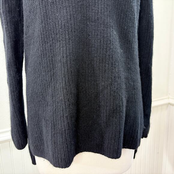 525 America Size M Sweater Emma Cashmere Ribbed Crewneck Shaker Stitch Old Money - Picture 9 of 13